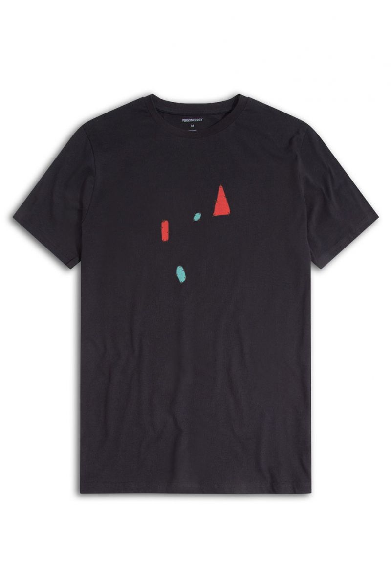 Black Soft Fabric Naplast Design Short Sleeve Tee