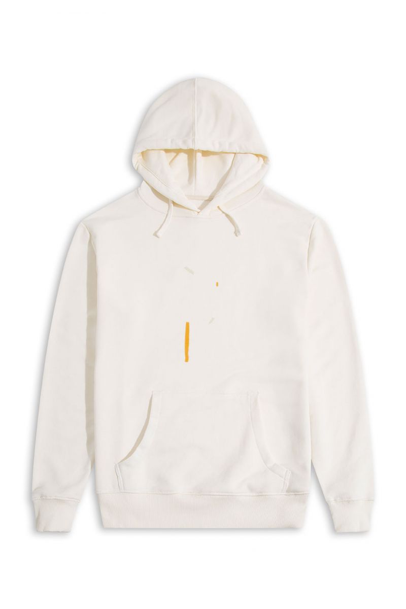 Ecru Premium Cotton Peca Design Pullover Hoodie