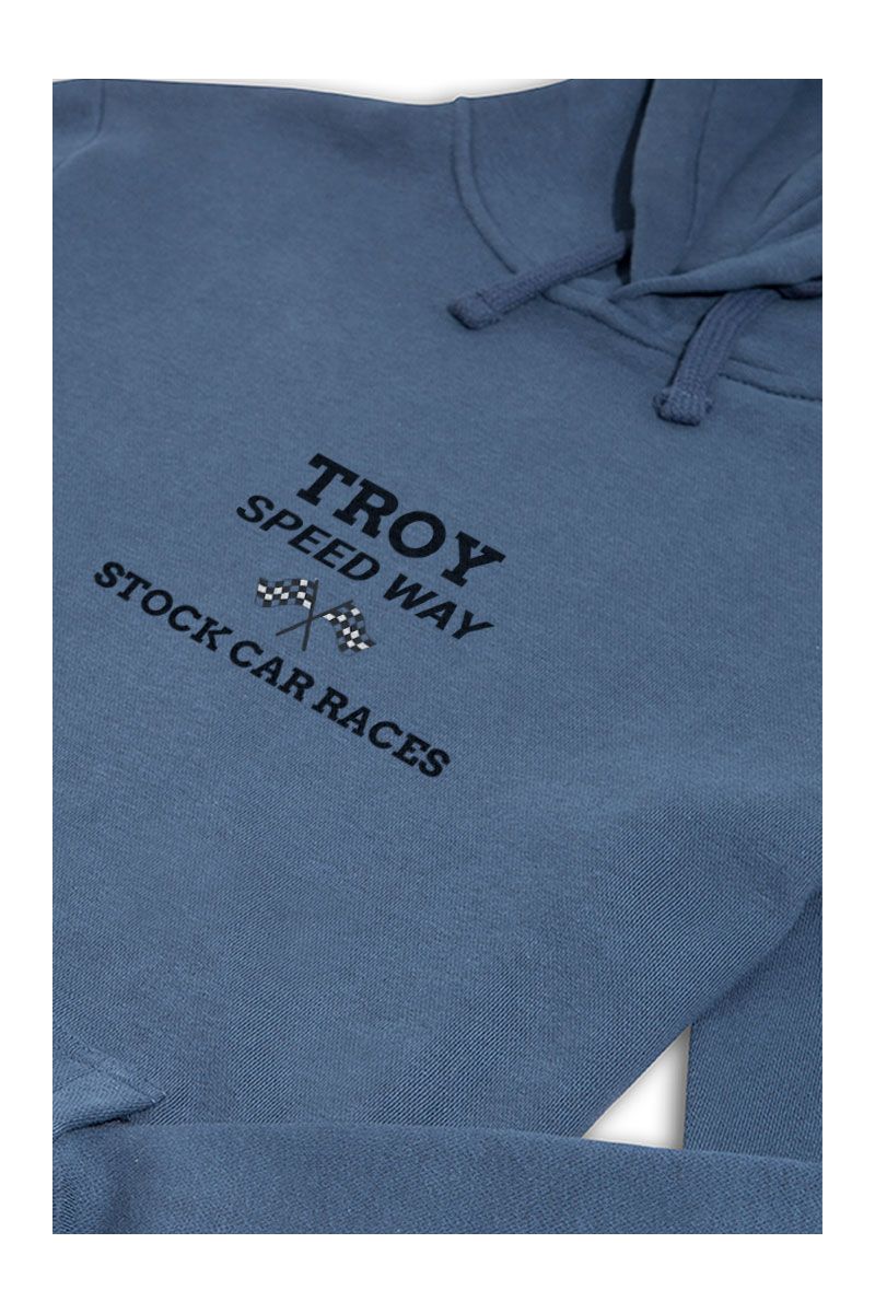 Navy Premium Cotton Troy Speedway Design Pullover Hoodie