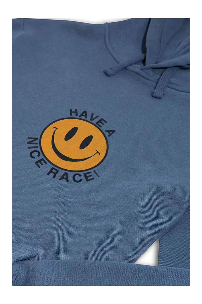 Navy Premium Cotton Have a Nice Race Design Pullover Hoodie