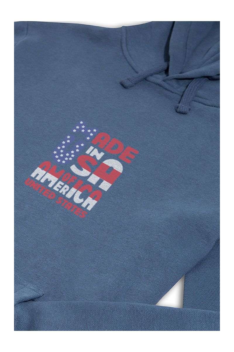 Navy Premium Cotton Made in USA Design Pullover Hoodie