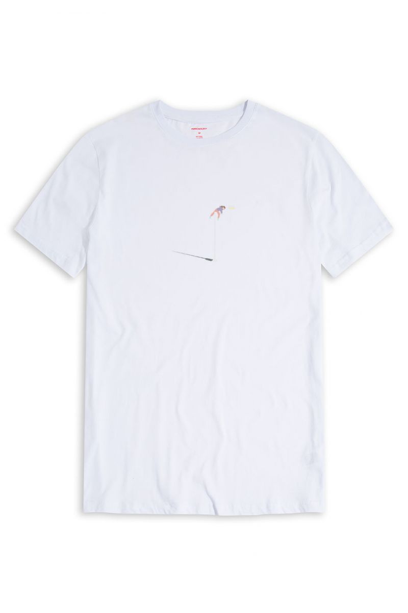 White Soft Fabric Tigwa Design Short Sleeve Tee