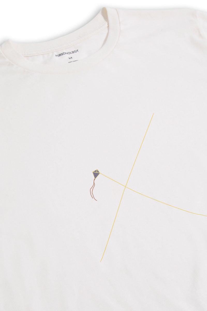 Off White Soft Fabric Kiux Design Short Sleeve Tee