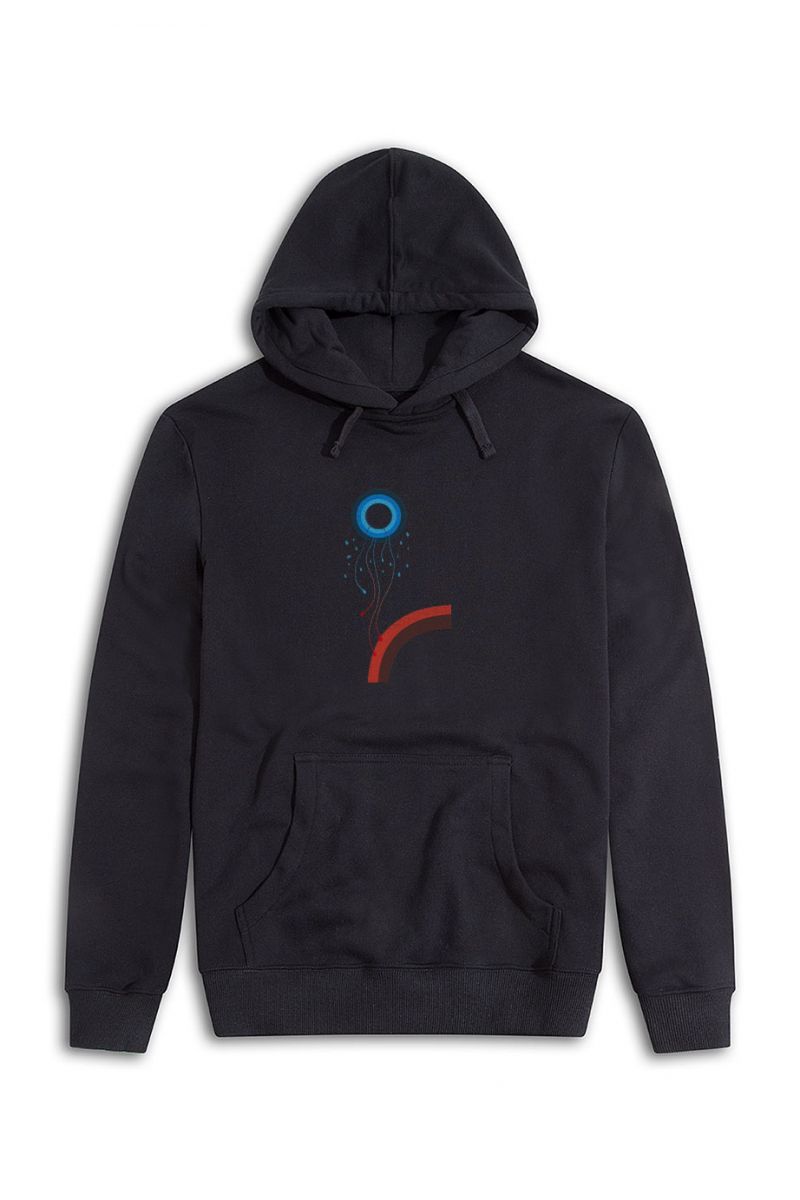 Black Premium Cotton Free Soul Design Pullover Hoodie