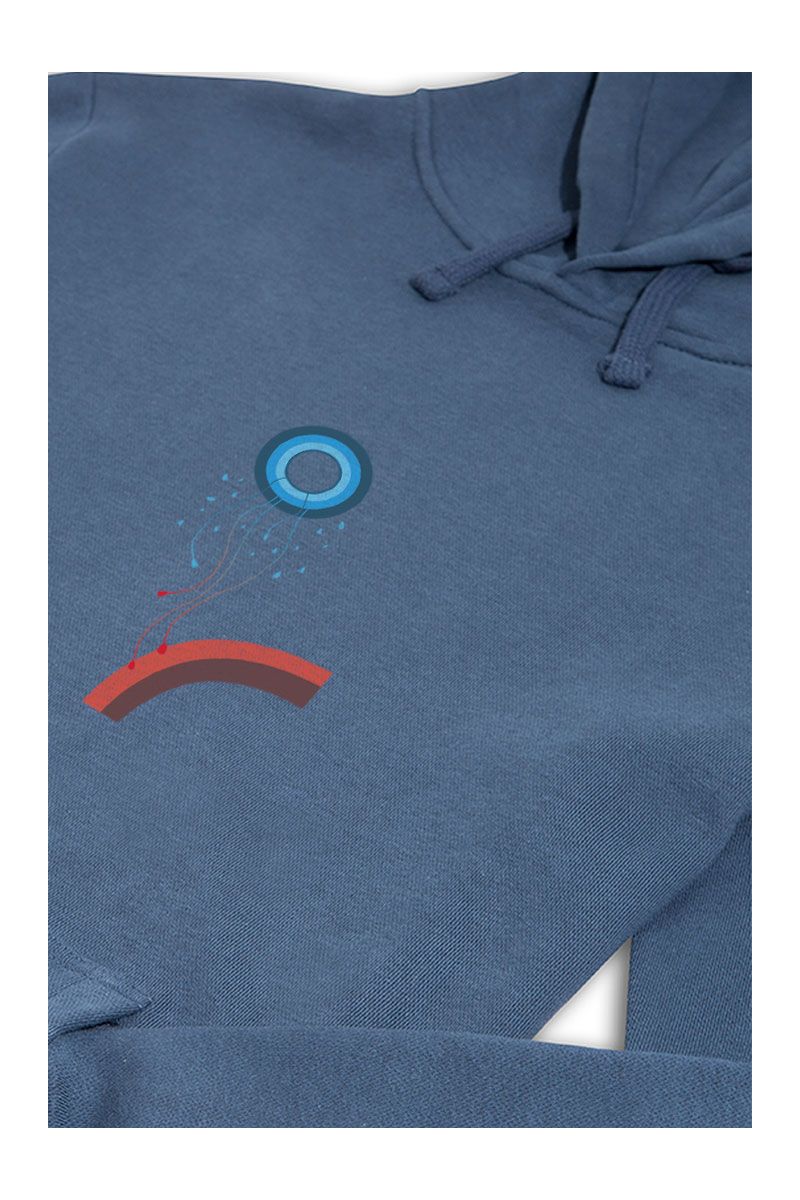 Navy Premium Cotton Free Soul Design Pullover Hoodie
