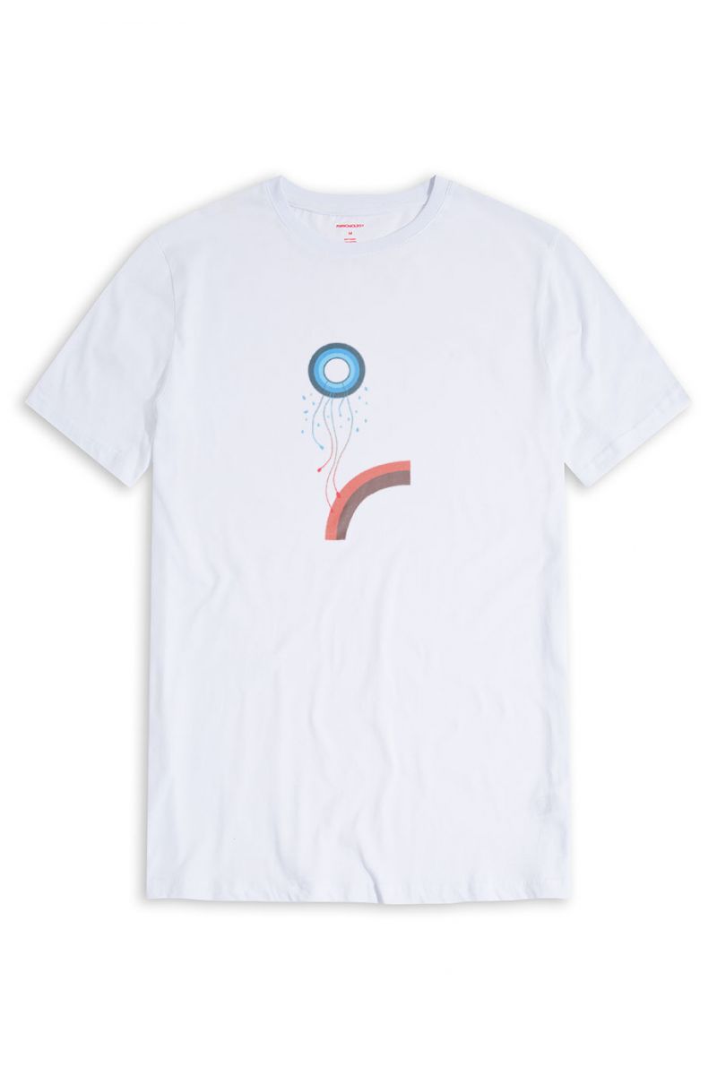 White Soft Fabric Free Soul Design Short Sleeve Tee