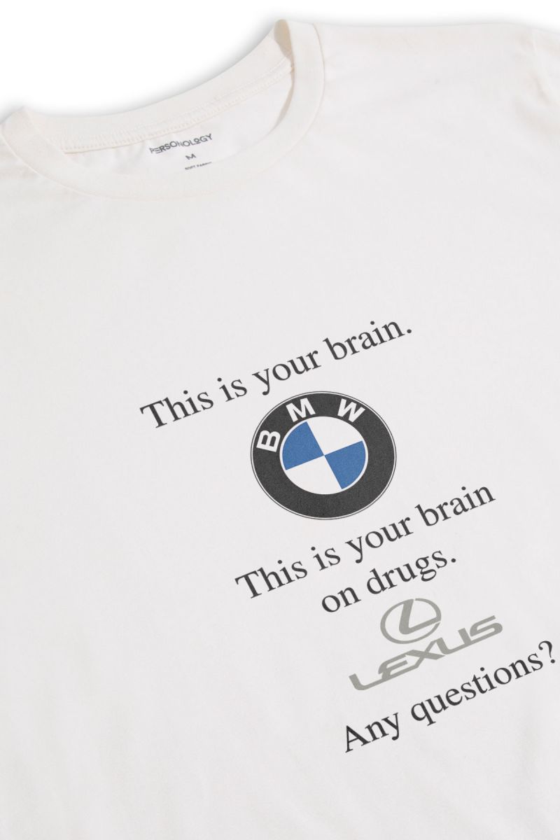 Off White Soft Fabric Any Question ? Design Short Sleeve Tee