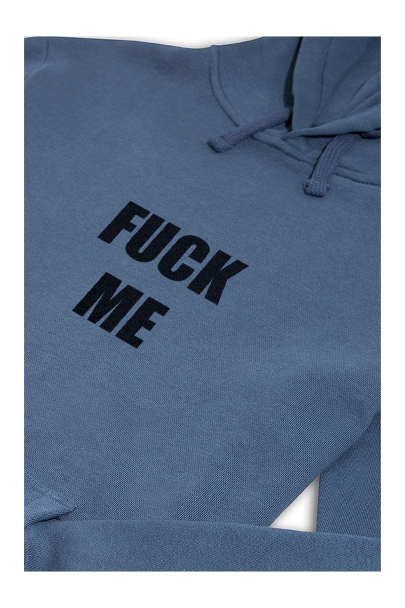 Navy Premium Cotton F**k Me Design Pullover Hoodie