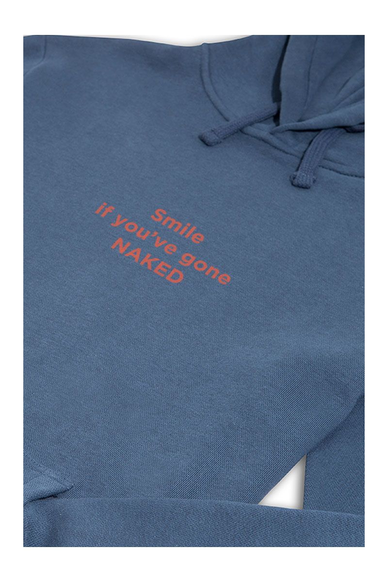 Navy Premium Cotton Smile If You Have gone naked Design Pullover Hoodie