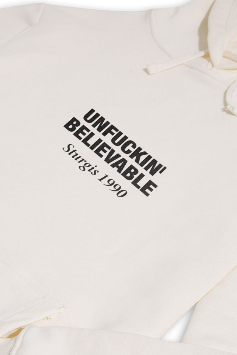 Ecru Premium Cotton Unfuckin' believable Design Pullover Hoodie