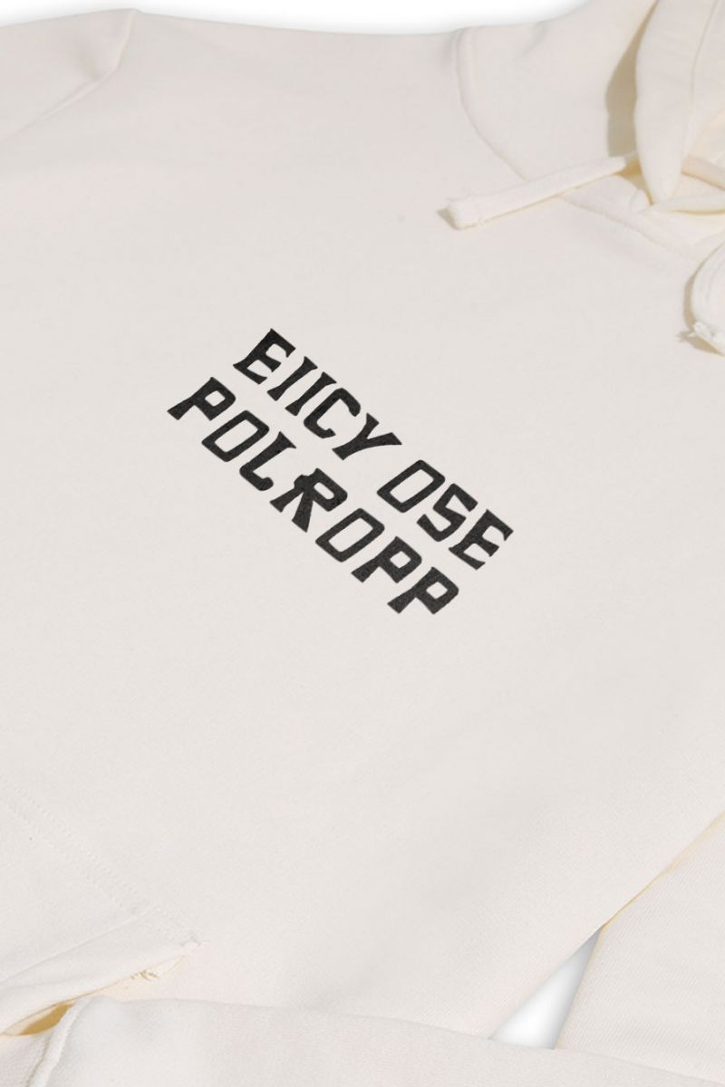 Ecru Premium Cotton eiicy ose polropp Design Pullover Hoodie