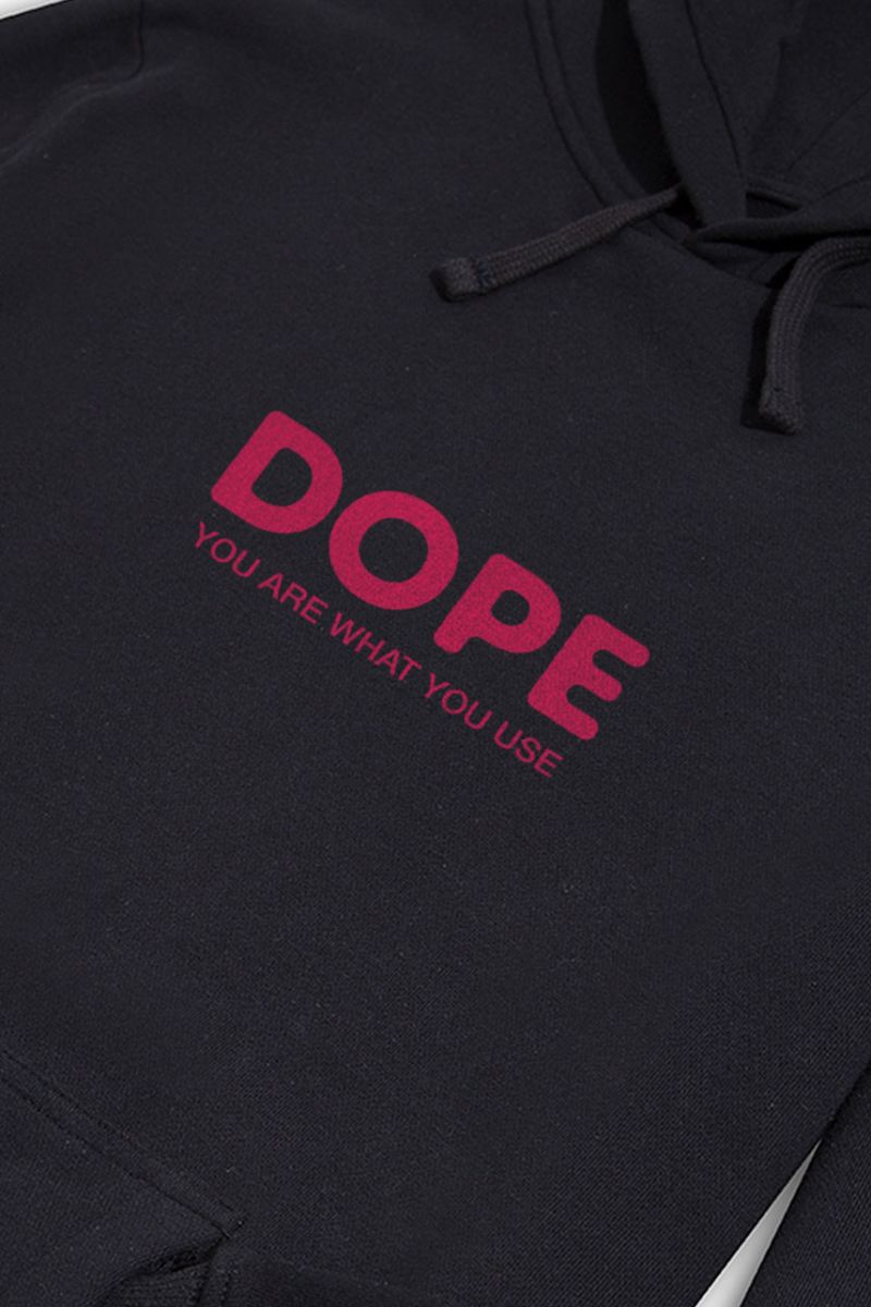 Black Premium Cotton dope you are what you use Design Pullover Hoodie