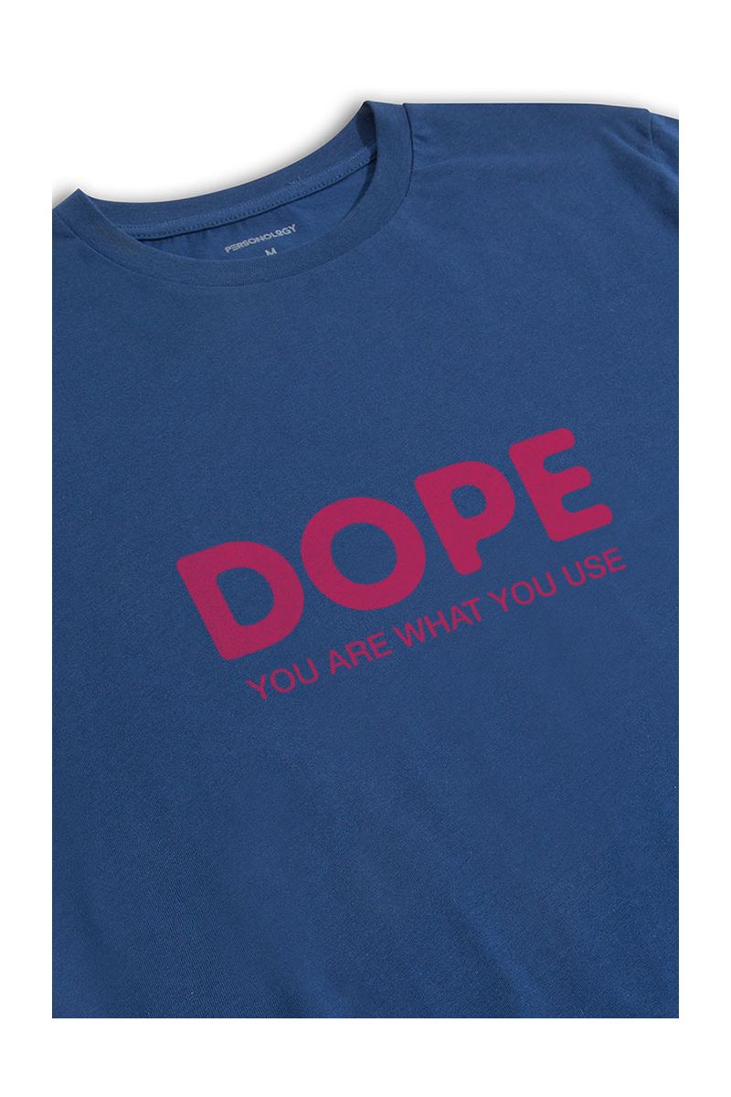 Navy Soft Fabric dope you are what you use Design Short Sleeve Tee
