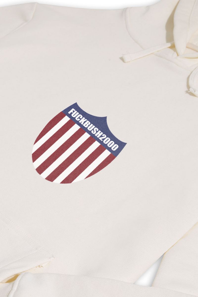 Ecru Premium Cotton F**k Bush Design Pullover Hoodie