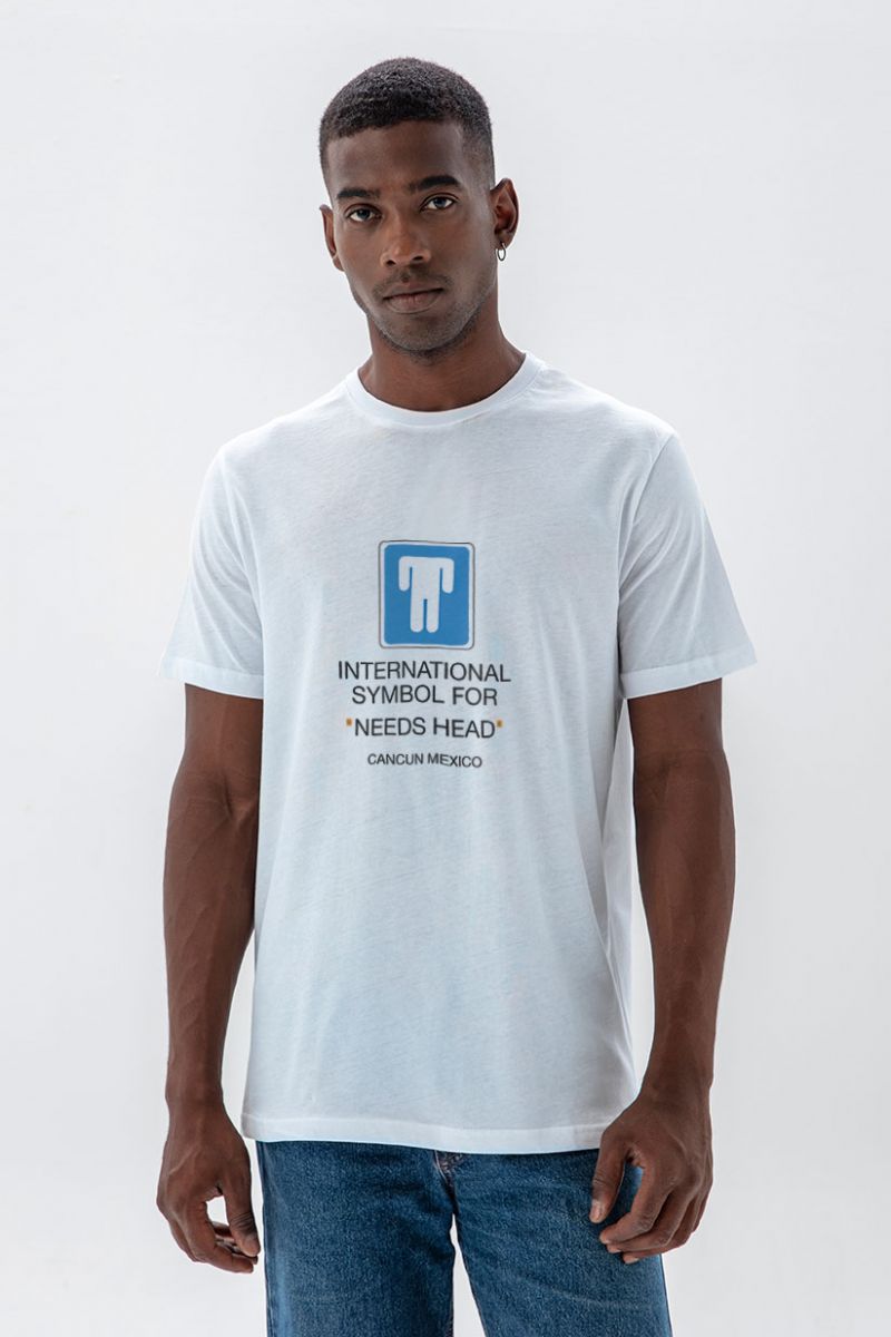 White Soft Fabric needs head Design Short Sleeve Tee
