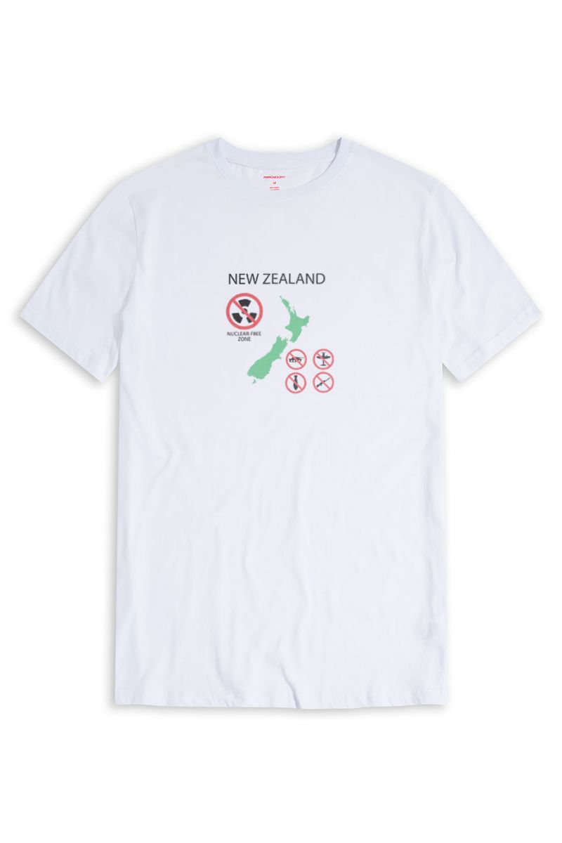 White Soft Fabric new zeland Design Short Sleeve Tee