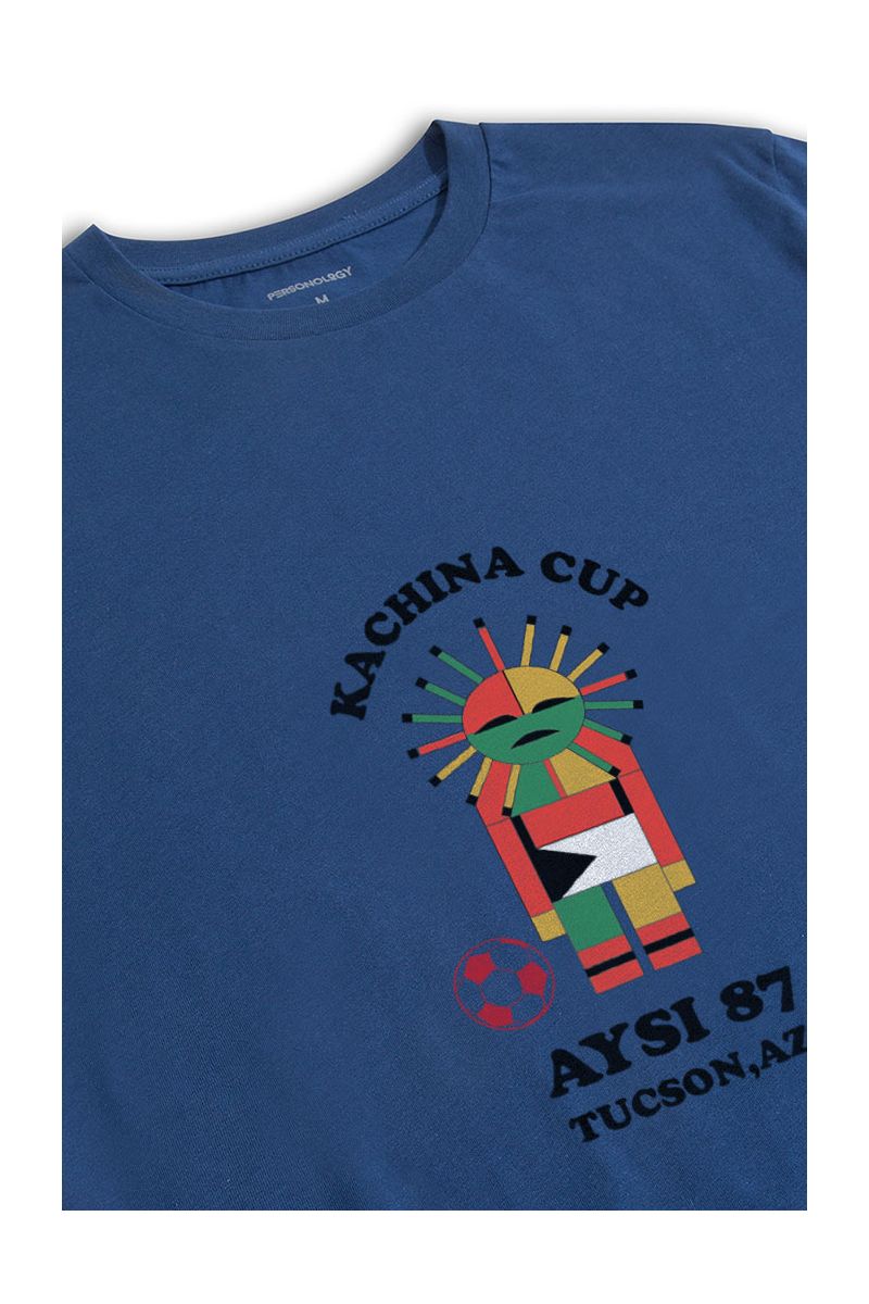 Navy Soft Fabric kachina cup Design Short Sleeve Tee