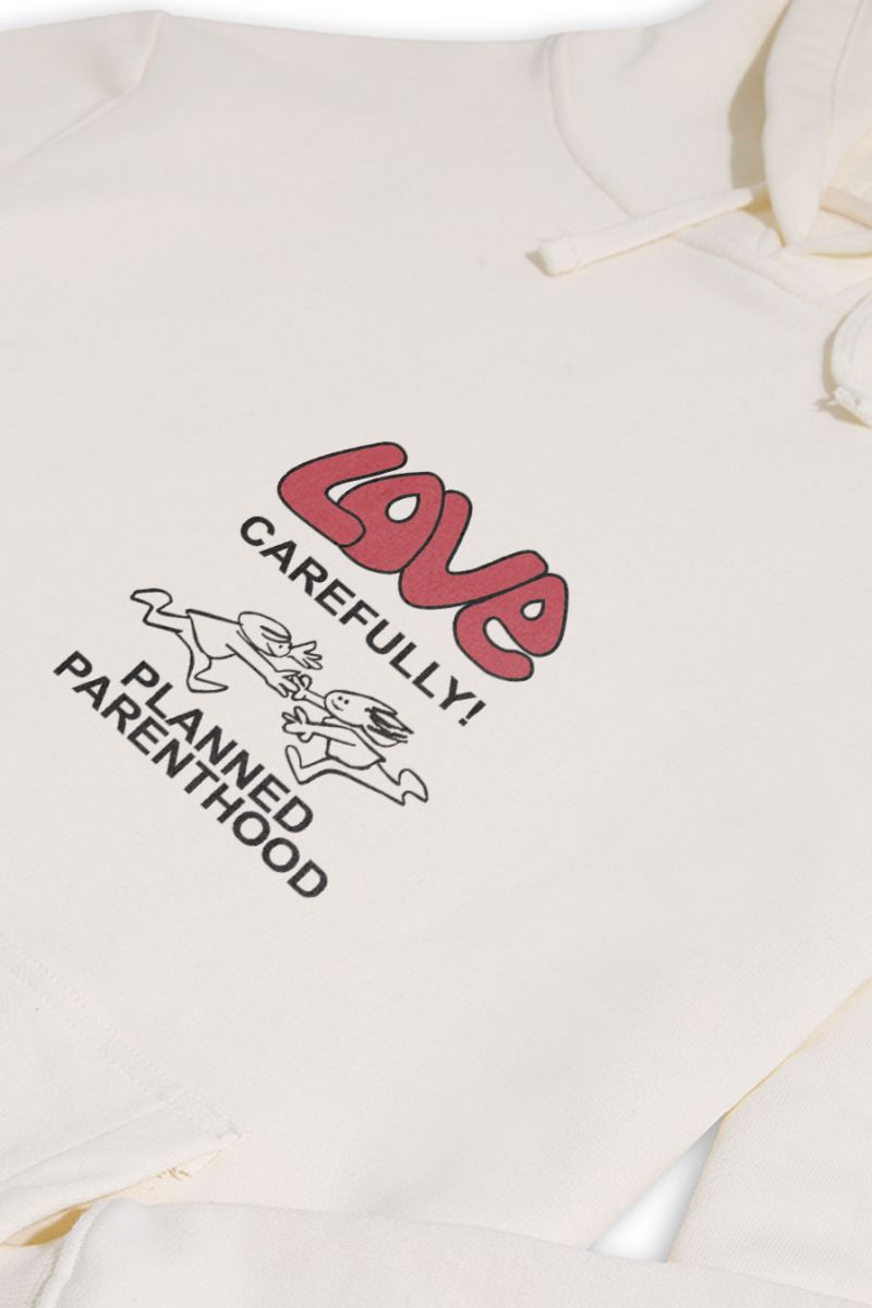 Ecru Premium Cotton Love carefully , Planned parenthood Design Pullover Hoodie