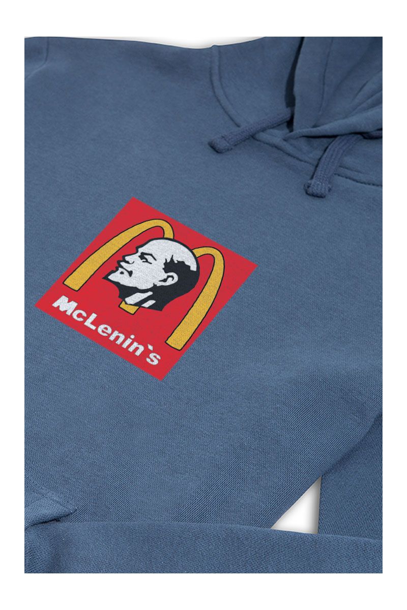 Navy Premium Cotton Mc Lenin's Design Pullover Hoodie