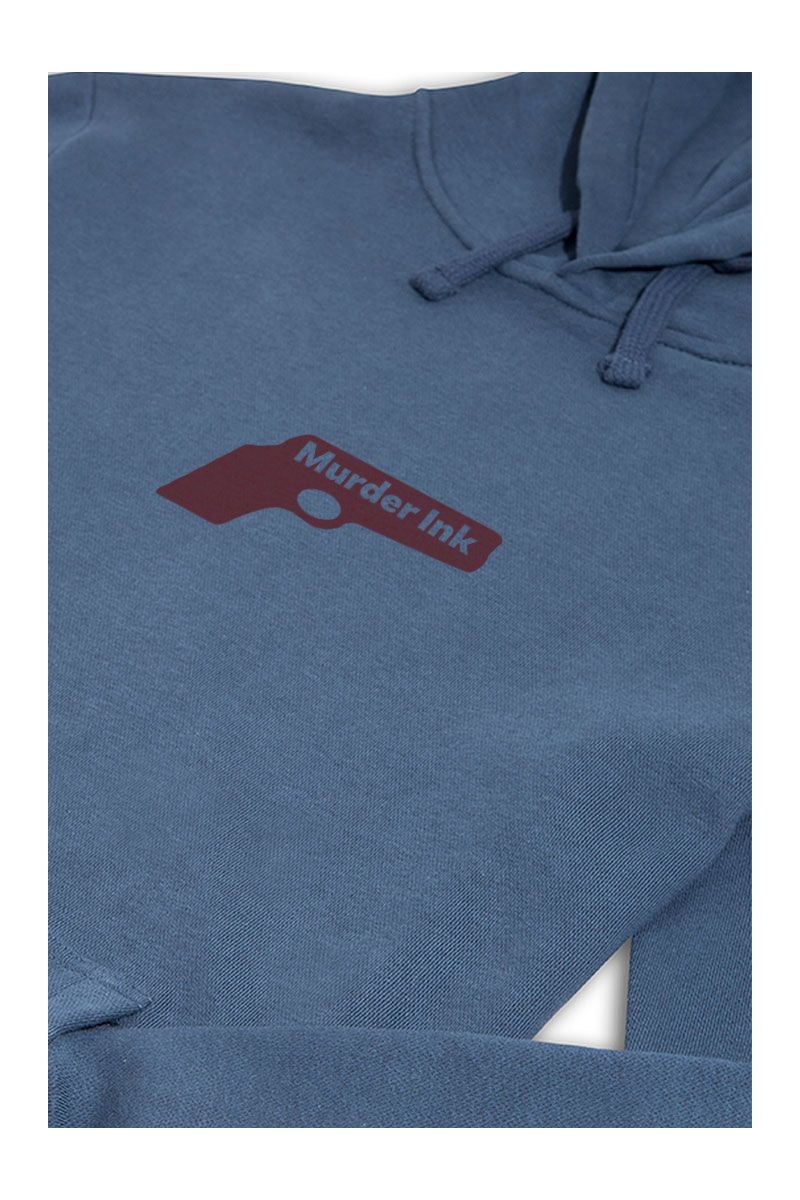 Navy Premium Cotton Murder Ink Design Pullover Hoodie