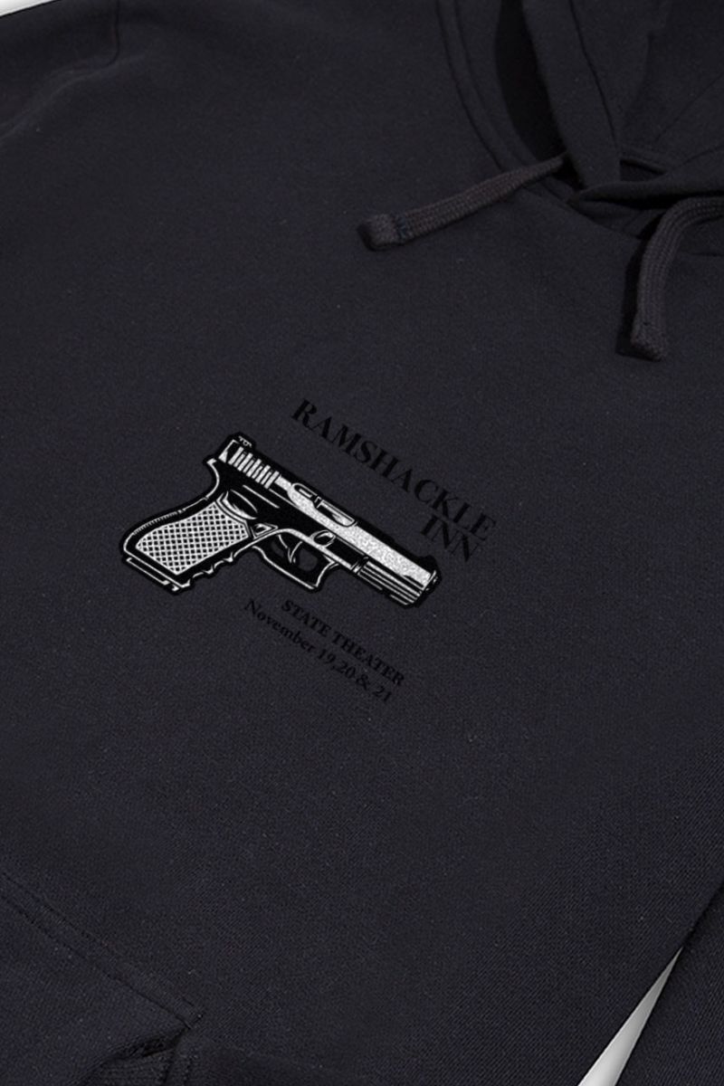 Black Premium Cotton ramshackle inn Design Pullover Hoodie