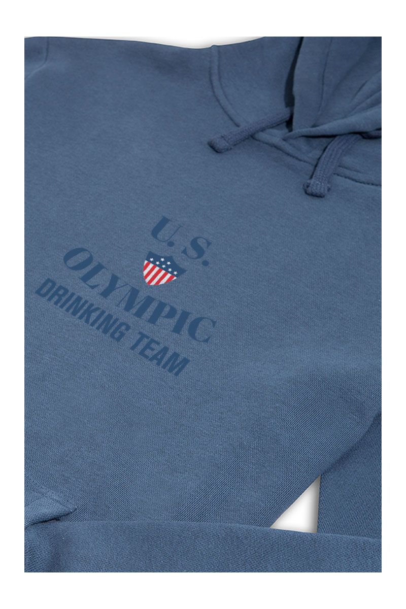 Navy Premium Cotton U.S. Olympic Drinking Team Design Pullover Hoodie