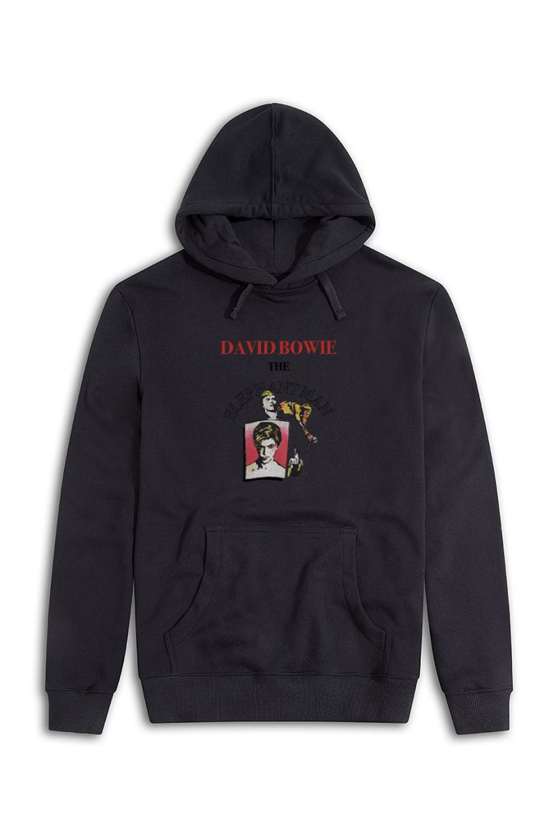 Black Premium Cotton David Bowie, The elephantman Design Pullover Hoodie