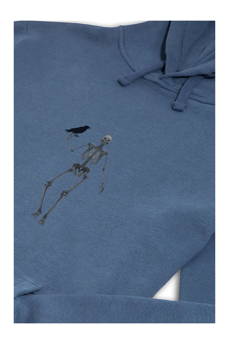 Navy Premium Cotton Skeleton Design Pullover Hoodie