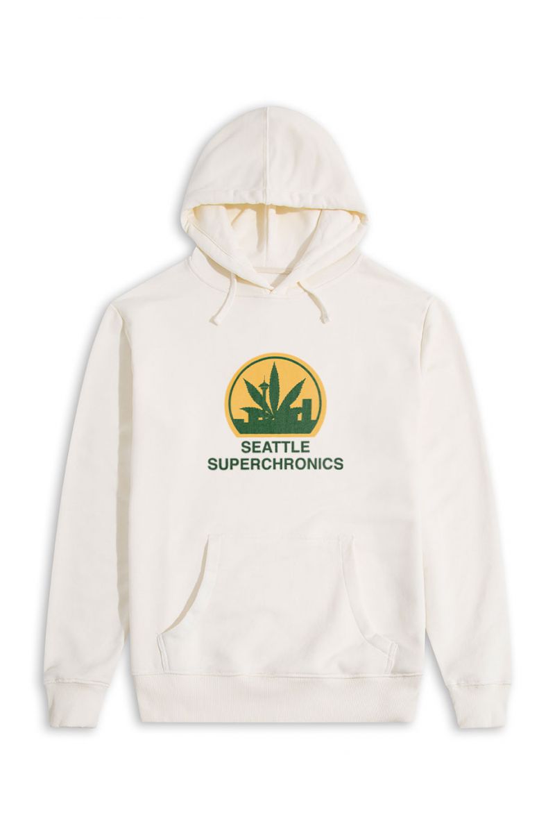 Ecru Premium Cotton seattle supersonics Design Pullover Hoodie