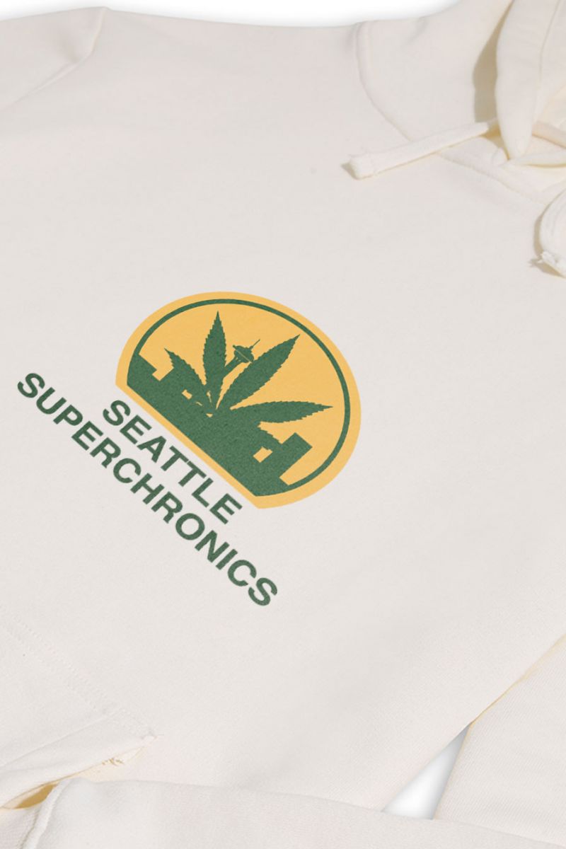 Ecru Premium Cotton seattle supersonics Design Pullover Hoodie