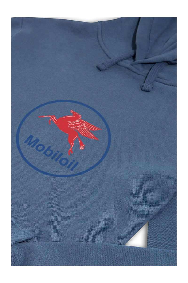 Navy Premium Cotton mobiloil Design Pullover Hoodie
