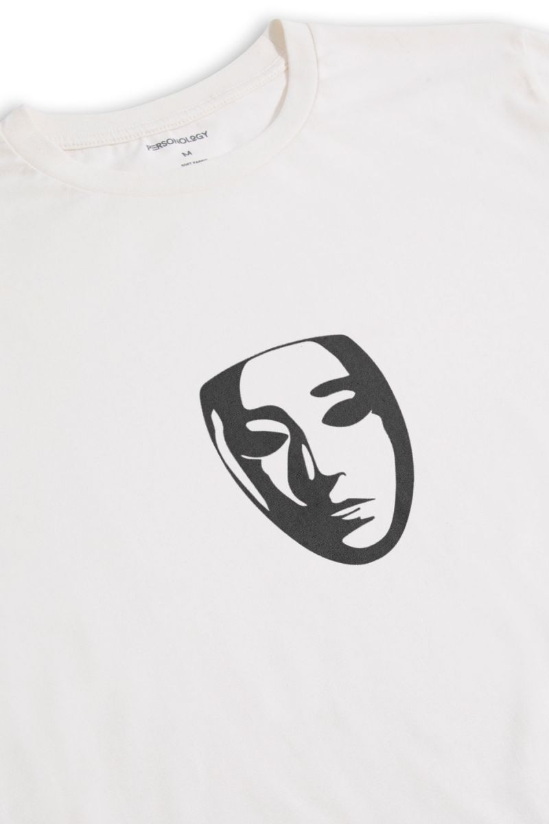Off White Soft Fabric Bodys Design Short Sleeve Tee