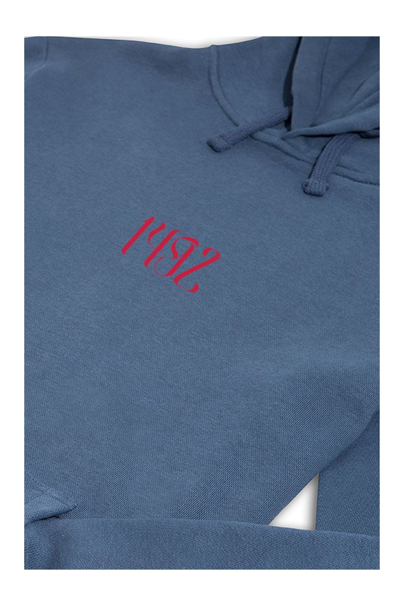 Navy Premium Cotton Columbus Day Design Pullover Hoodie