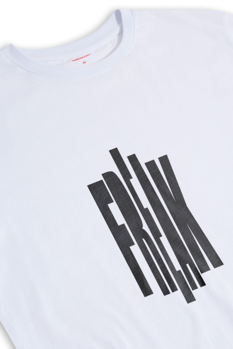 White Soft Fabric Freak Design Short Sleeve Tee