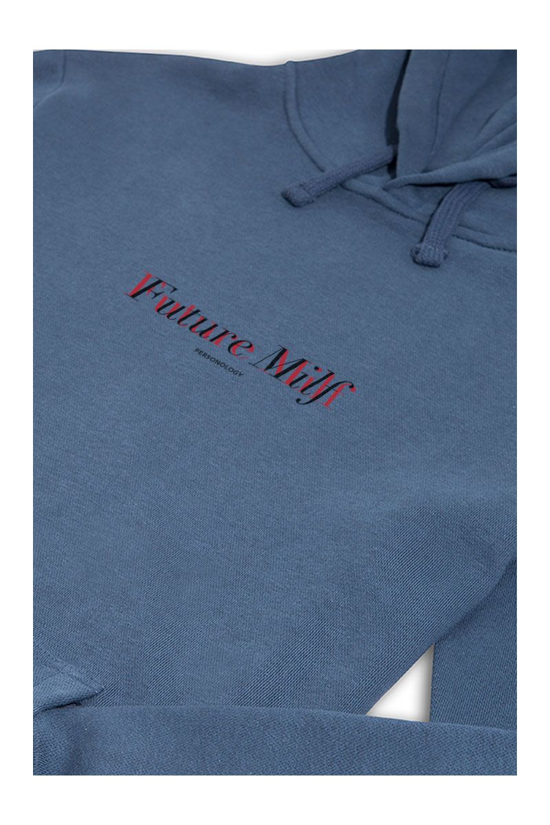 Navy Premium Cotton Future Milf Design Pullover Hoodie