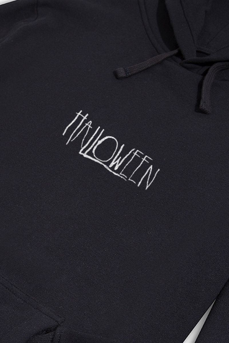 Black Premium Cotton Halloween Design Pullover Hoodie