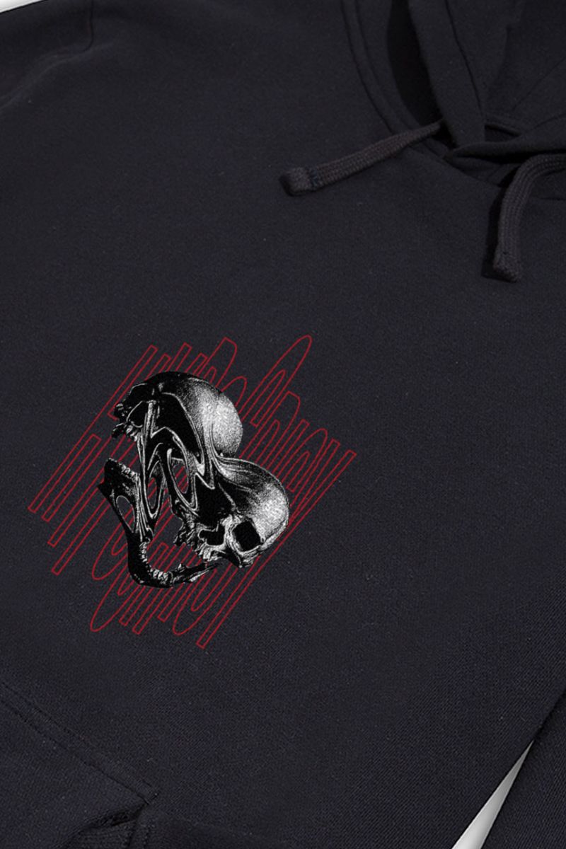 Black Premium Cotton Hypocricy Design Pullover Hoodie