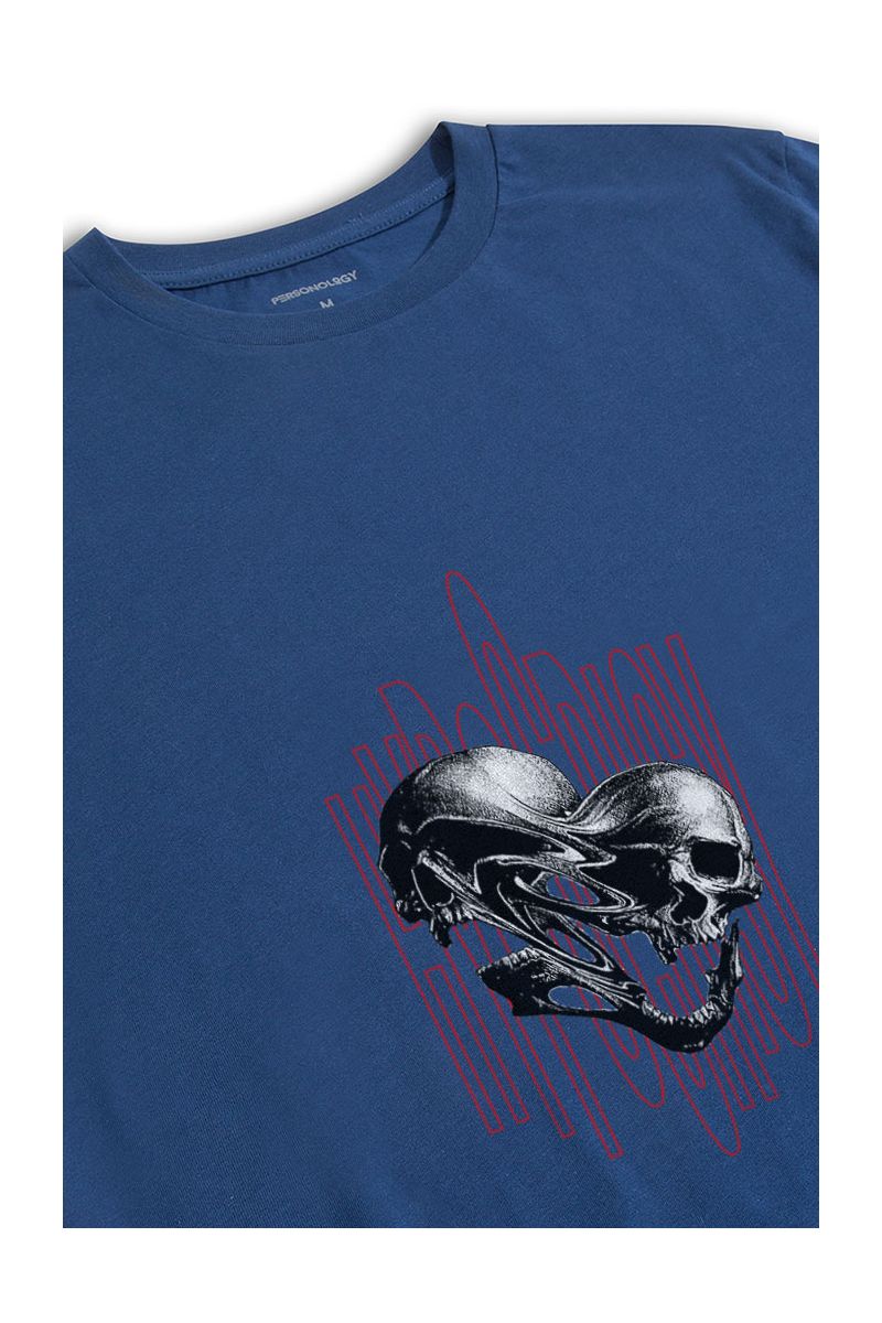 Navy Soft Fabric Hypocricy Design Short Sleeve Tee