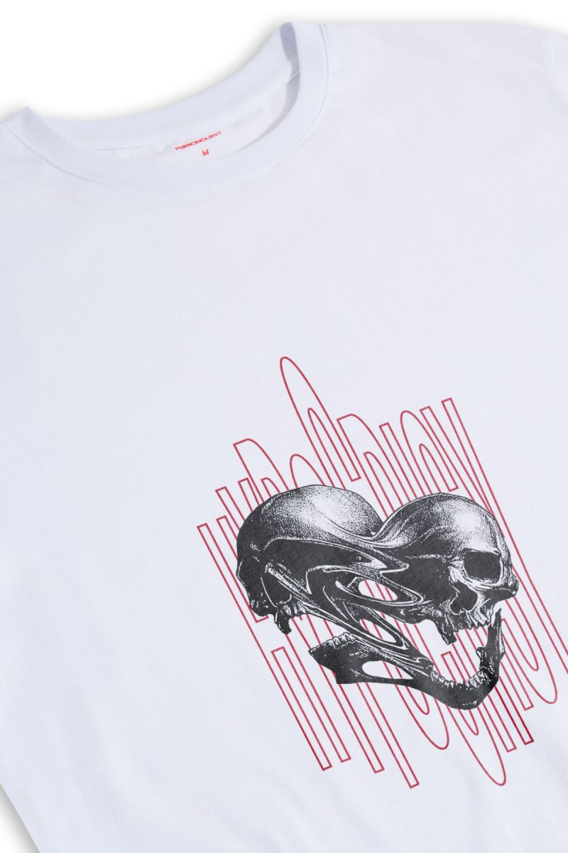White Soft Fabric Hypocricy Design Short Sleeve Tee