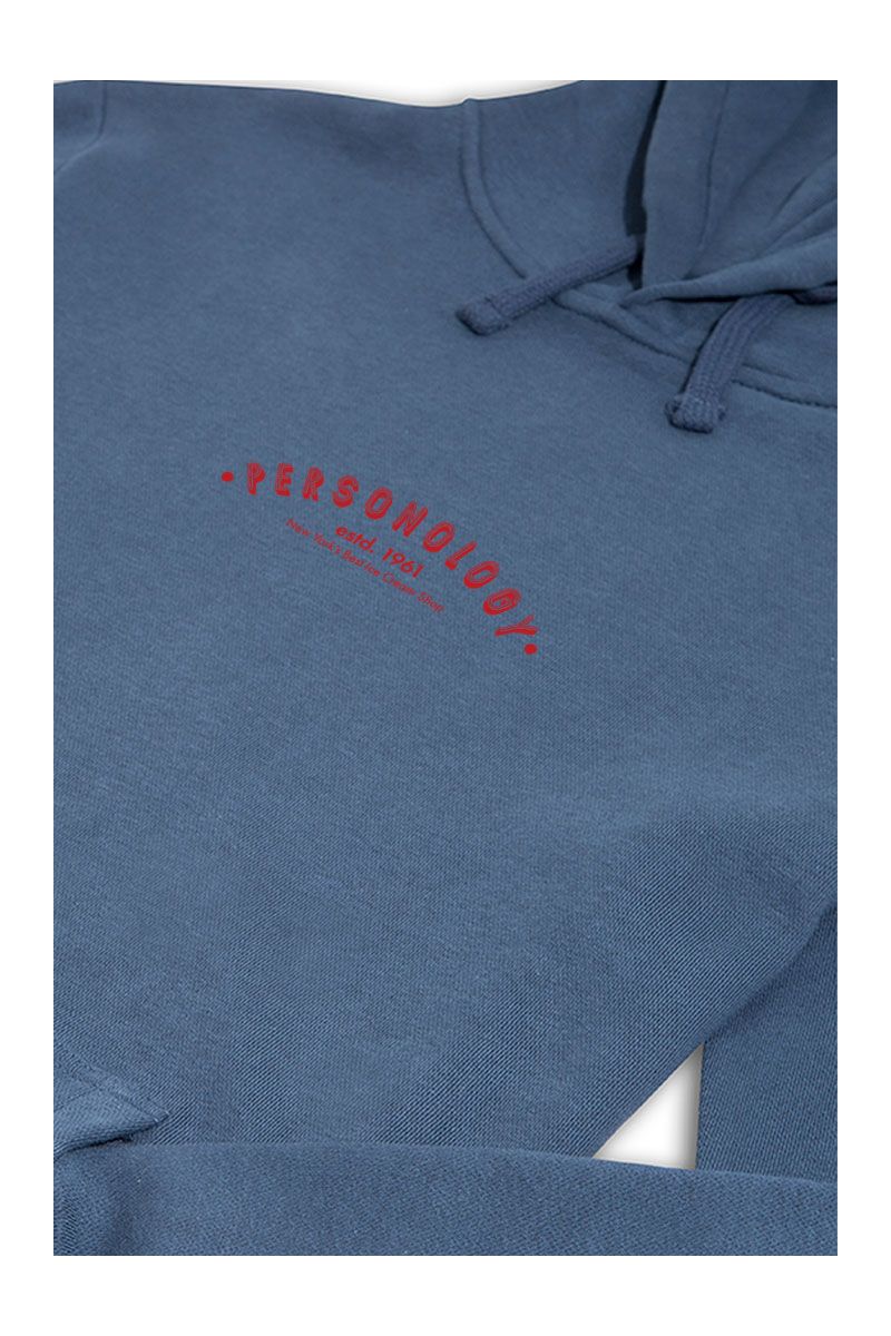 Navy Premium Cotton Ice Cream Shop Design Pullover Hoodie