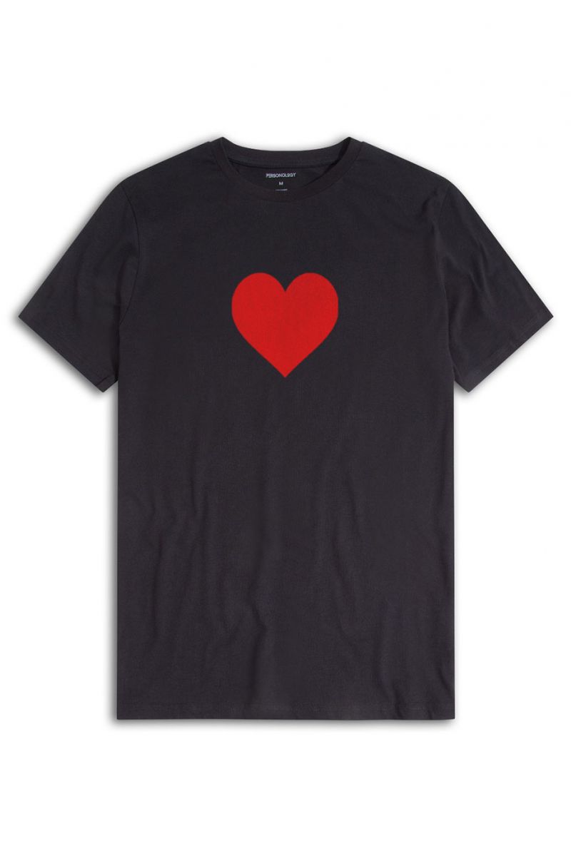 Black Soft Fabric Make Love Design Short Sleeve Tee