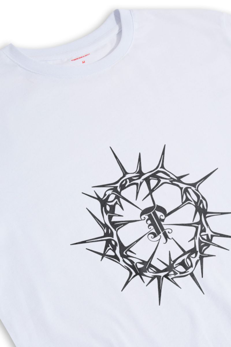 White Soft Fabric P Personology P Design Short Sleeve Tee