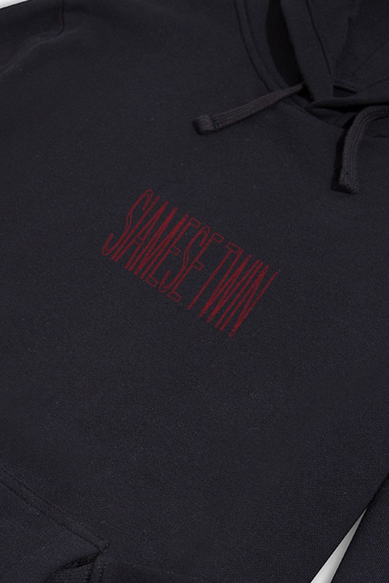 Black Premium Cotton Siamese Twin Design Pullover Hoodie