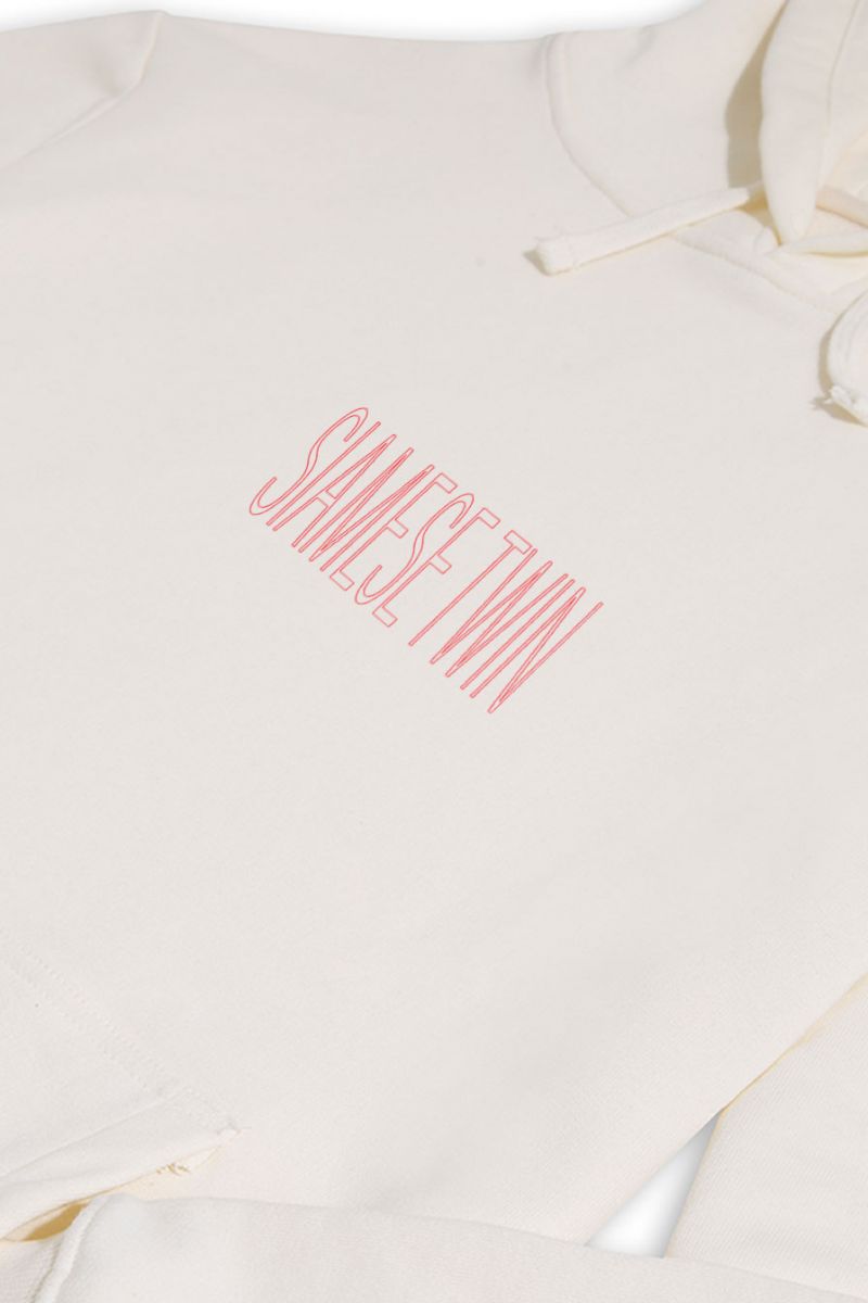 Ecru Premium Cotton Siamese Twin Design Pullover Hoodie