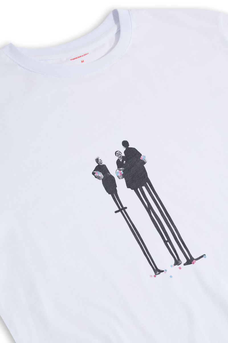 White Soft Fabric Tall Grannies Design Short Sleeve Tee
