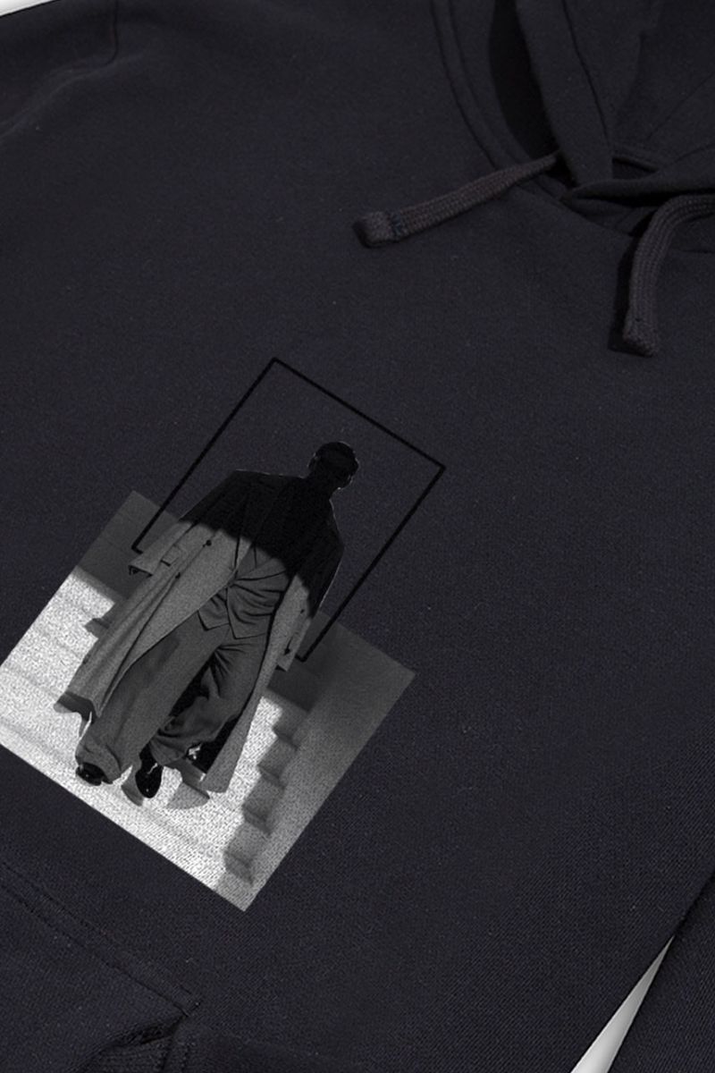 Black Premium Cotton The Man Design Pullover Hoodie