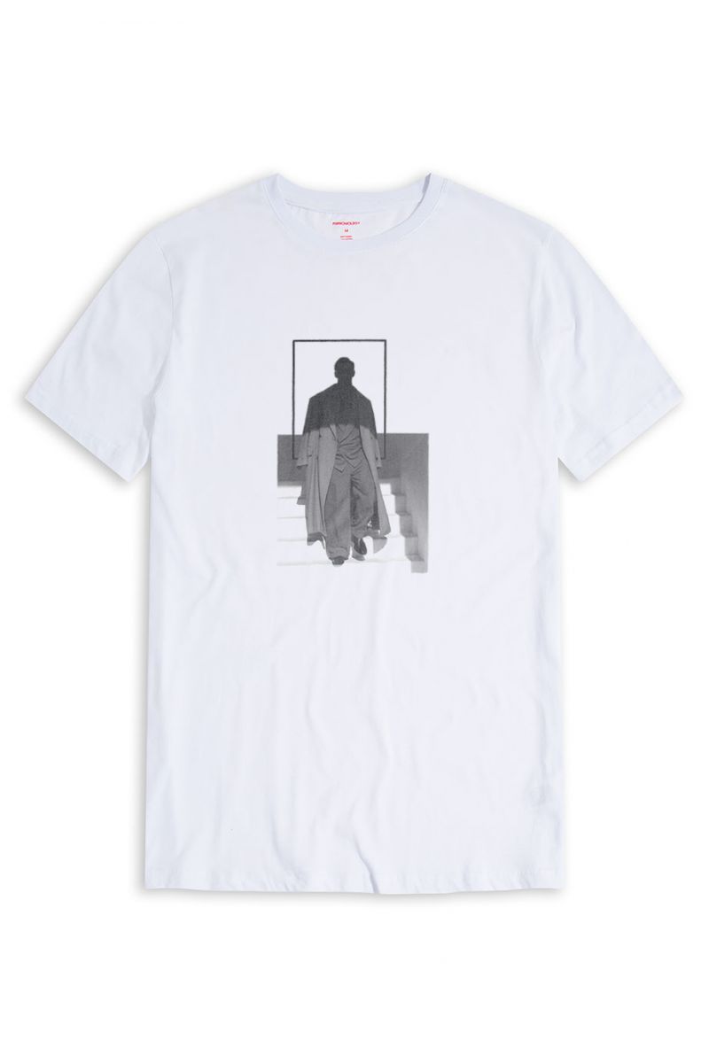 White Soft Fabric The Man Design Short Sleeve Tee