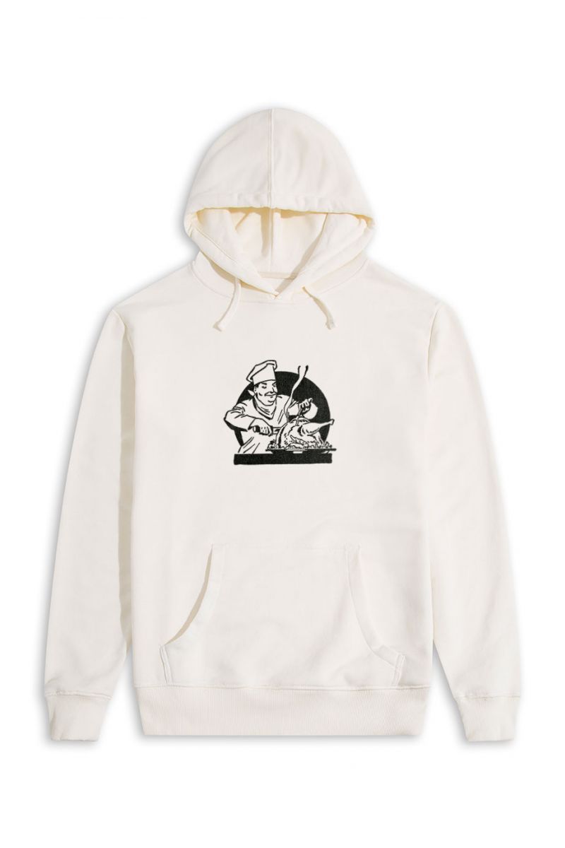 Ecru Premium Cotton Thanksgiving Design Pullover Hoodie