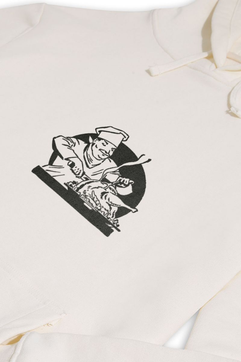 Ecru Premium Cotton Thanksgiving Design Pullover Hoodie