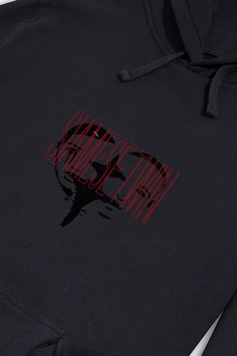 Black Premium Cotton Siamese Twin Design Pullover Hoodie